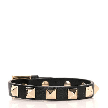 Valentino Garavani Vitello Rockstud Bracelet Black 3 of 4