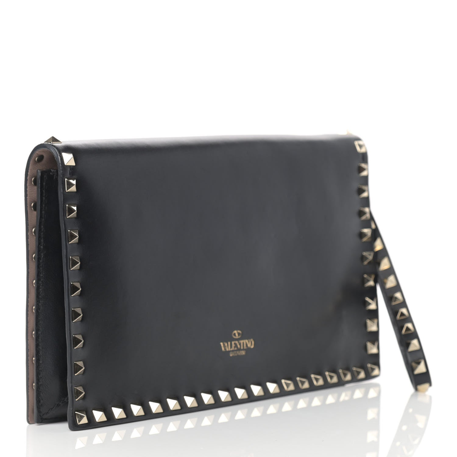 Valentino Garavani Nappa Rockstud Wristlet Clutch Black 3 of 9