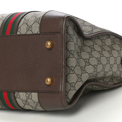 Gucci Soft GG Supreme Monogram Web Neo Vintage Duffle Bag Beige New Acero Crop 11 of 11