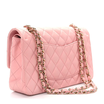 Chanel Lambskin Quilted Medium Double Flap Pink 3 of 10