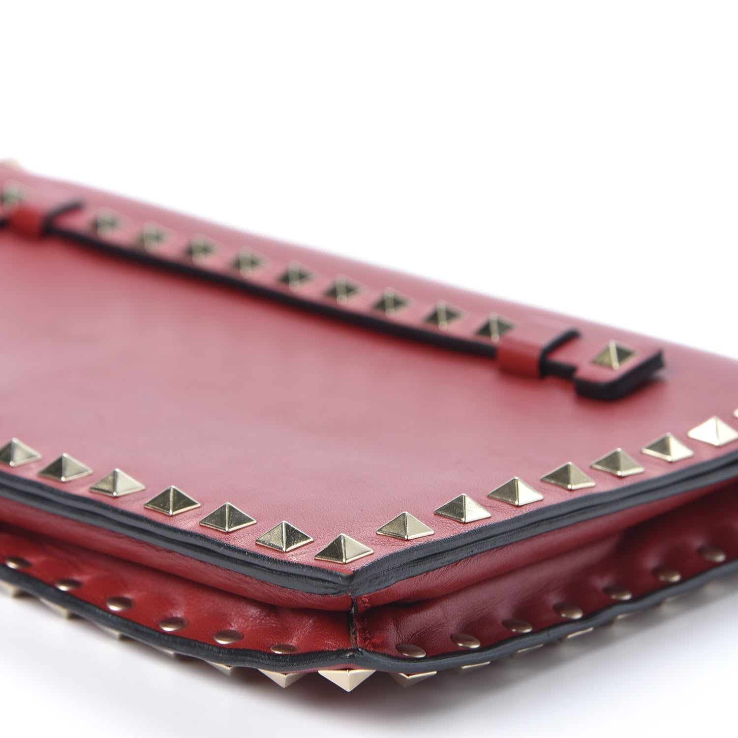 Valentino Garavani Nappa Rockstud Wristlet Clutch Rosso Valentino 6 of 8