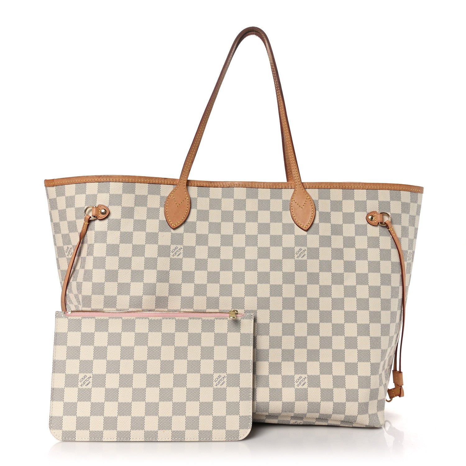 Louis Vuitton Damier Azur Neo Neverfull GM Rose Ballerine 1 of 8