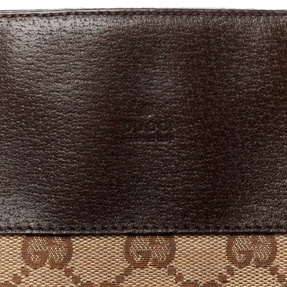 Gucci GG Monogram Web Messenger Crossbody Bag Dark Brown 8 of 11