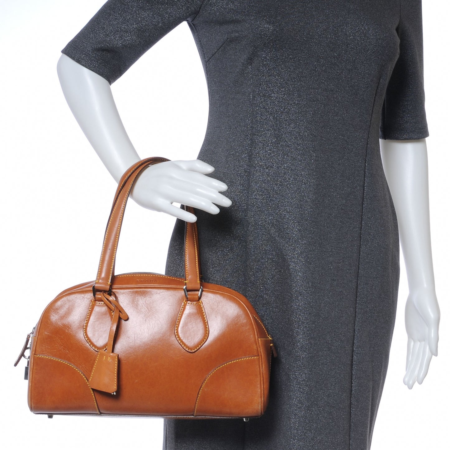 Vitello England Bowling Bag Naturale