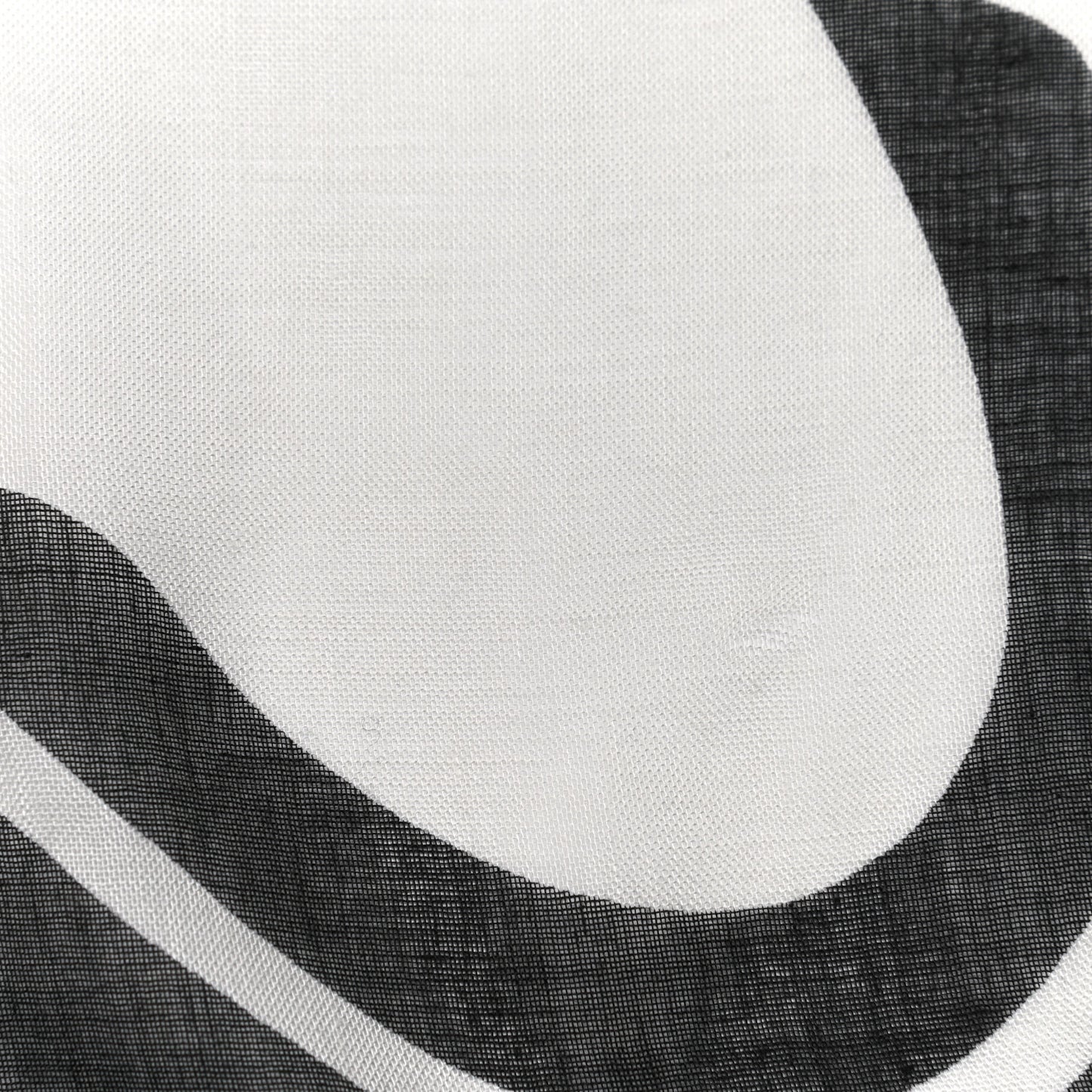 Silk Skull Scarf Black White