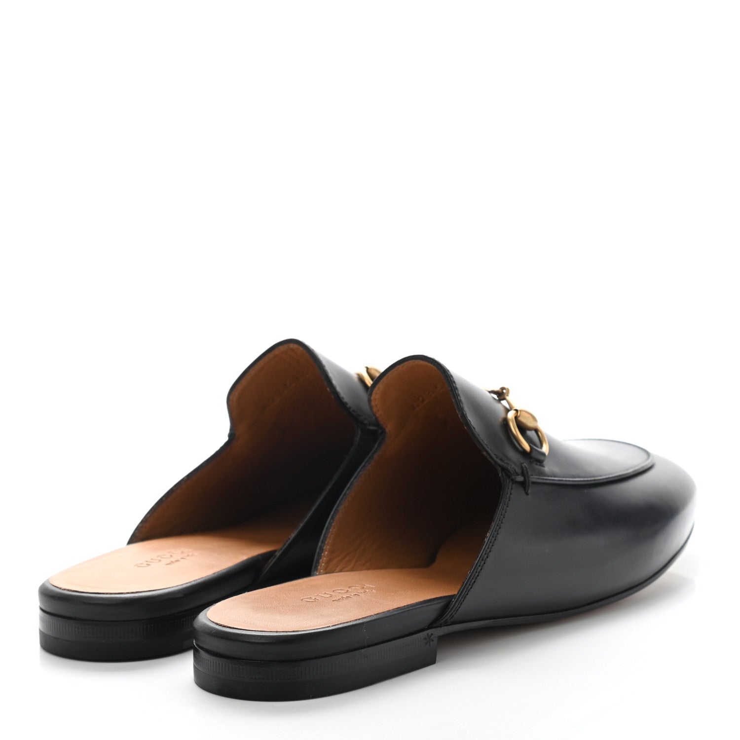 Gucci Calfskin Womens Princetown Slippers 37.5 Black 4 of 8