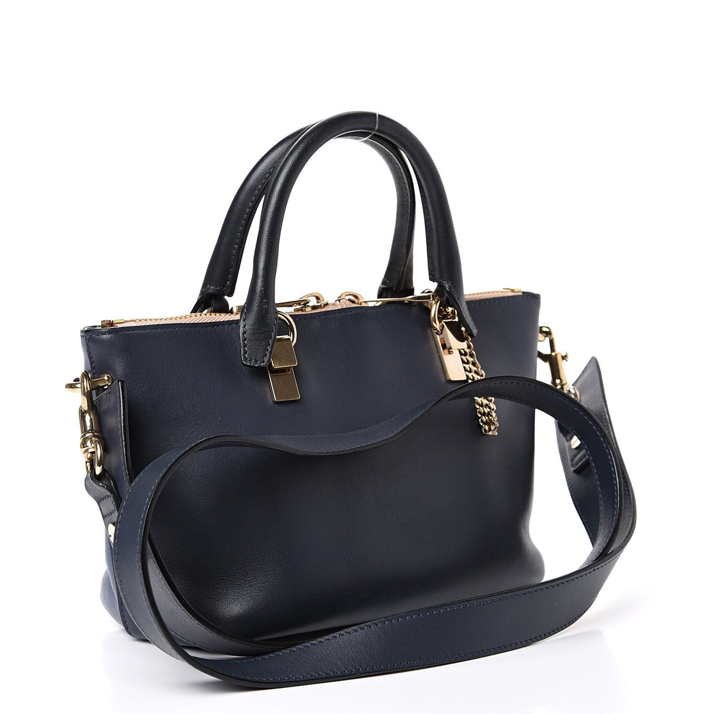 Smooth Calfskin Mini Baylee Tote Street Blue Navy