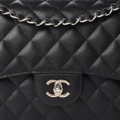 Chanel Caviar Quilted Jumbo Double Flap Black 9 of 12