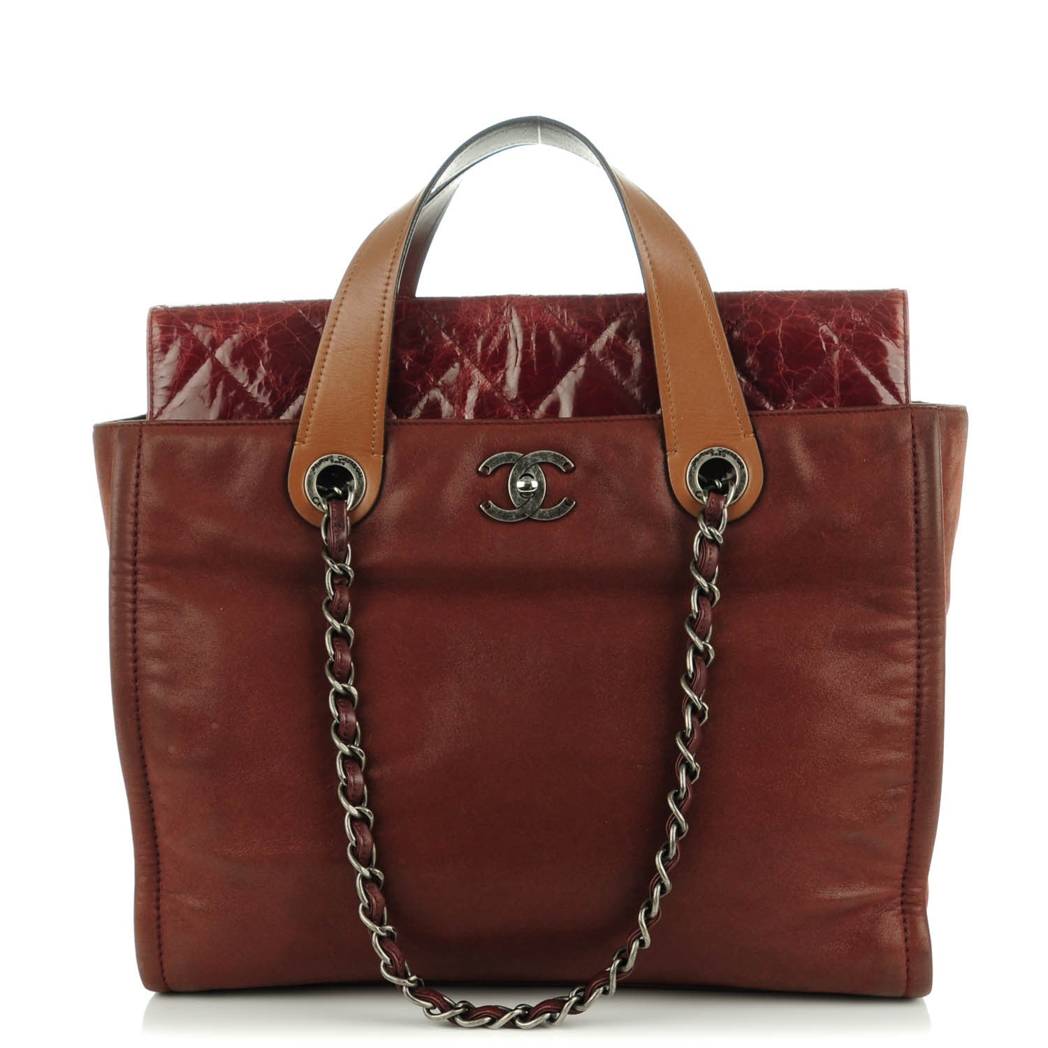 Chanel Iridescent Glazed Calfskin In The Mix Tote Bordeaux 1 of 9