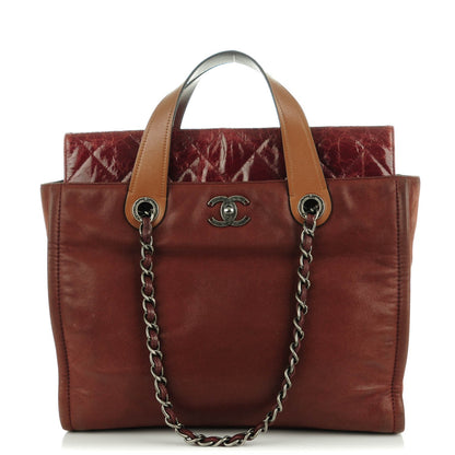 Chanel Iridescent Glazed Calfskin In The Mix Tote Bordeaux 1 of 9