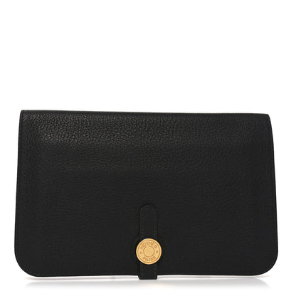 Hermes Togo Dogon Duo Wallet Black 1 of 6