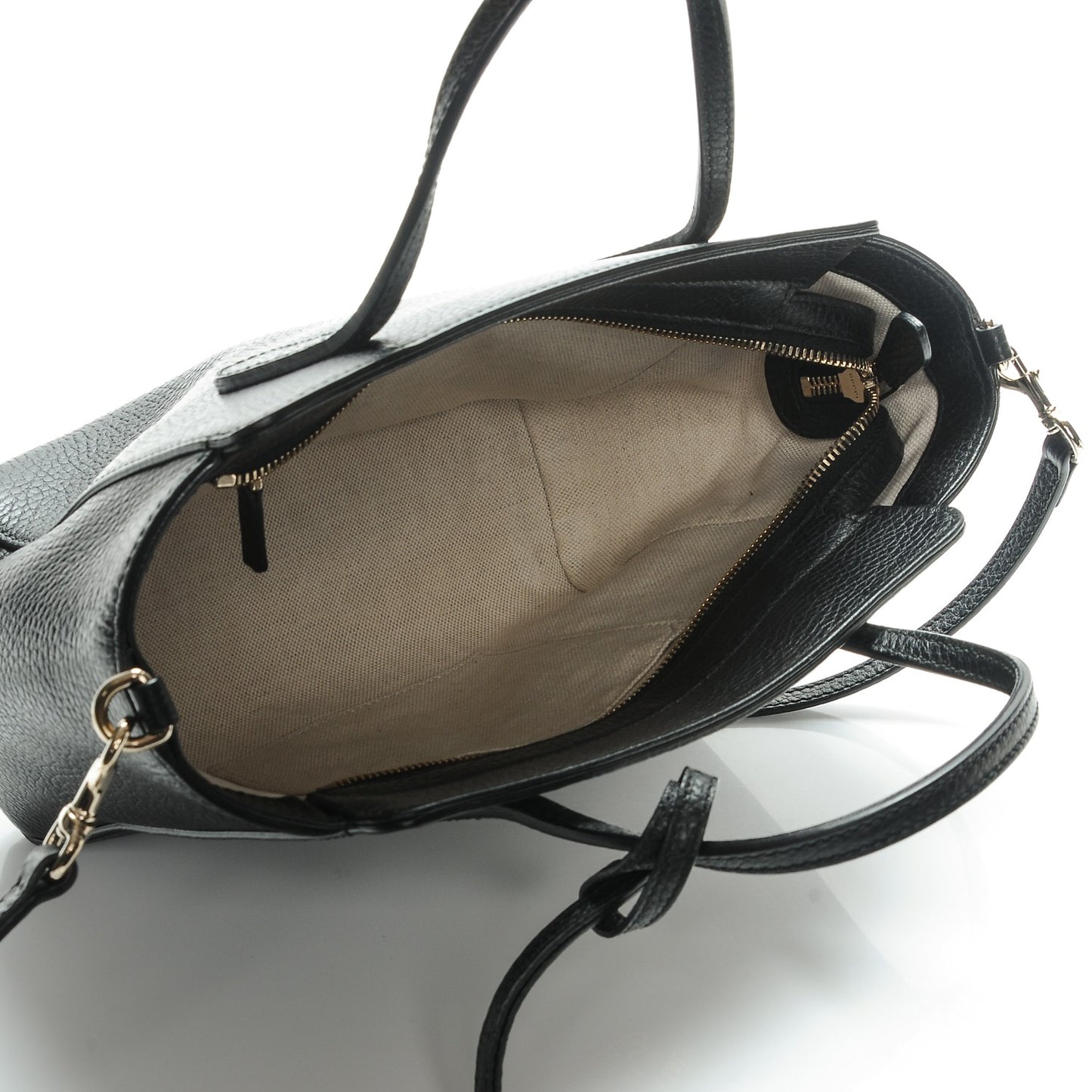 Dollar Calfskin Mini Swing Top Handle Bag Black