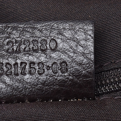 Gucci Crystal Monogram Large Half Moon Hobo Dark Brown 7 of 10
