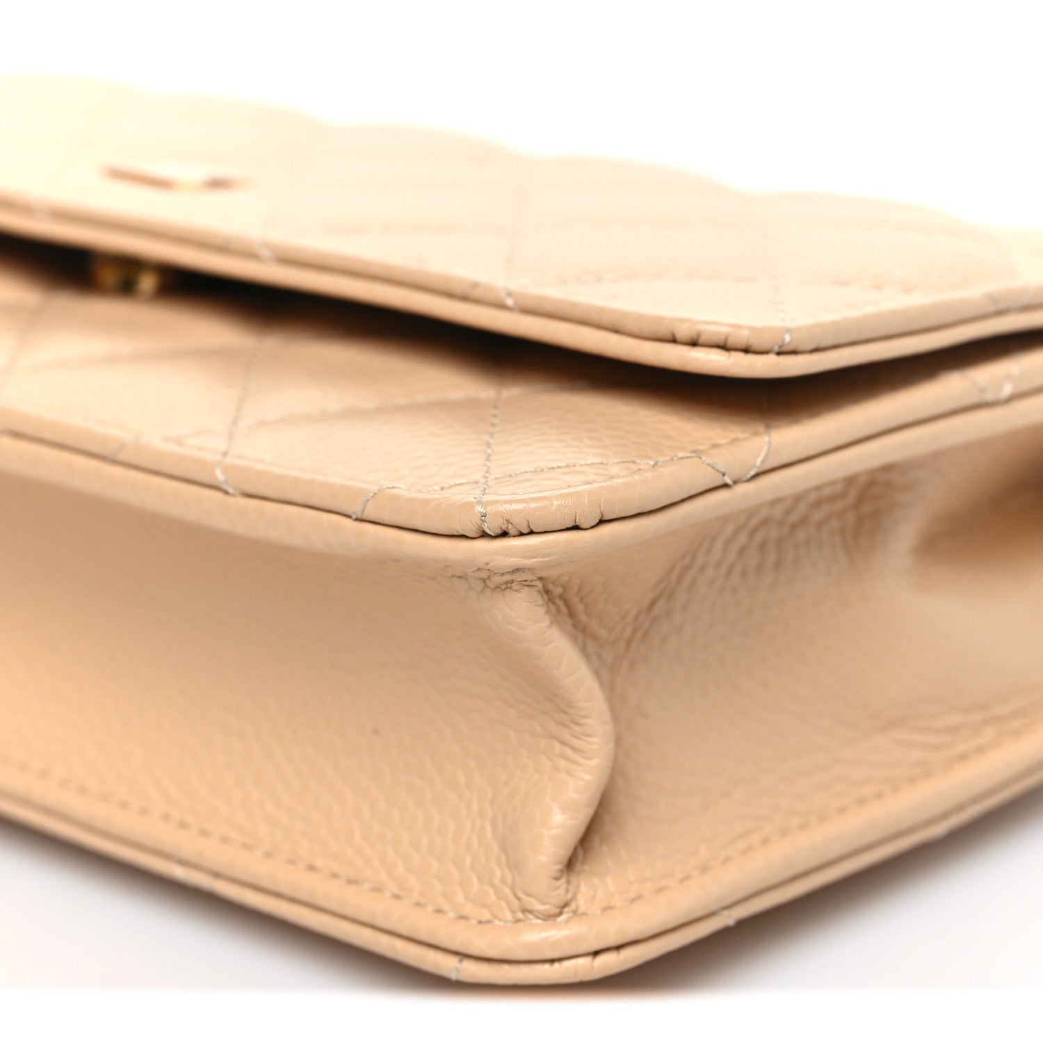 Chanel Caviar Quilted Wallet On Chain WOC Beige 11 of 11
