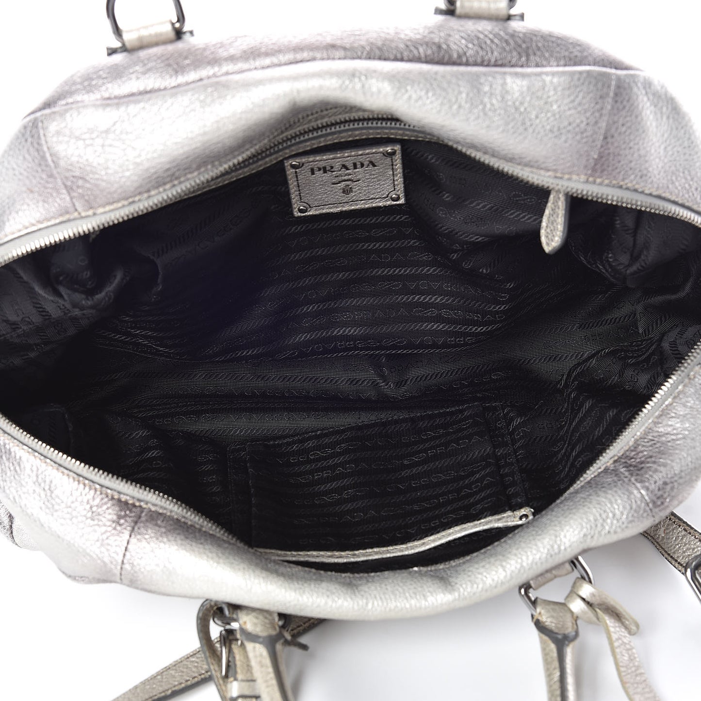 Cervo Lux Bowler Bag Argento