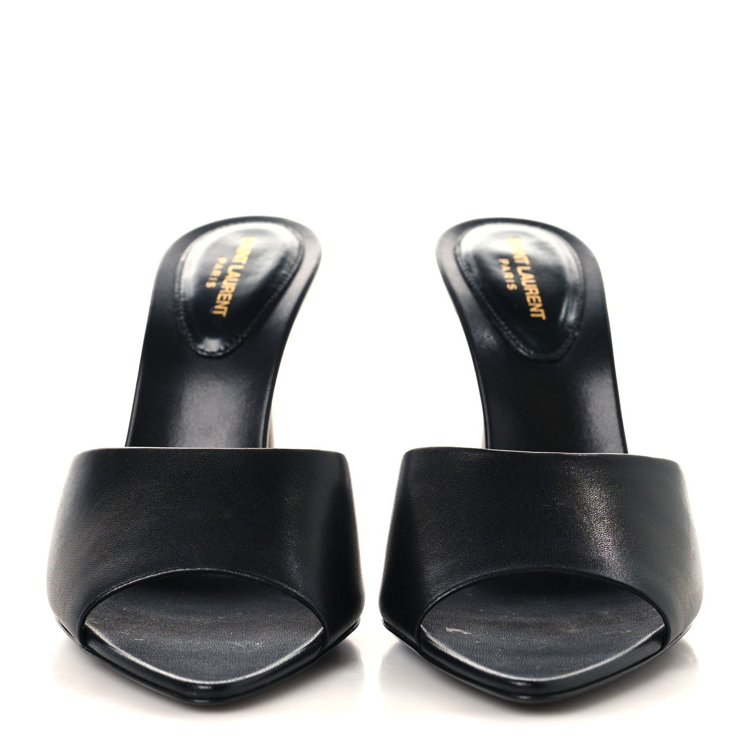 Saint Laurent Calfskin Gippy 105 Mule Sandals 37 Black 3 of 10
