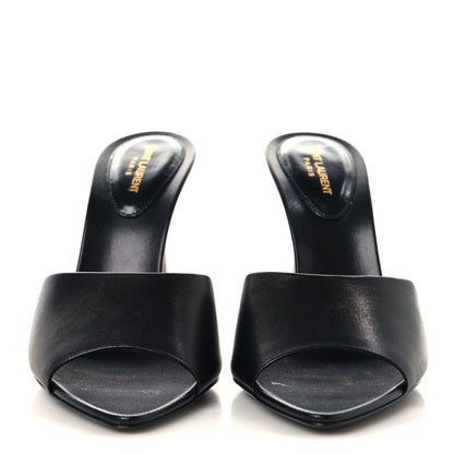Saint Laurent Calfskin Gippy 105 Mule Sandals 37 Black 3 of 10