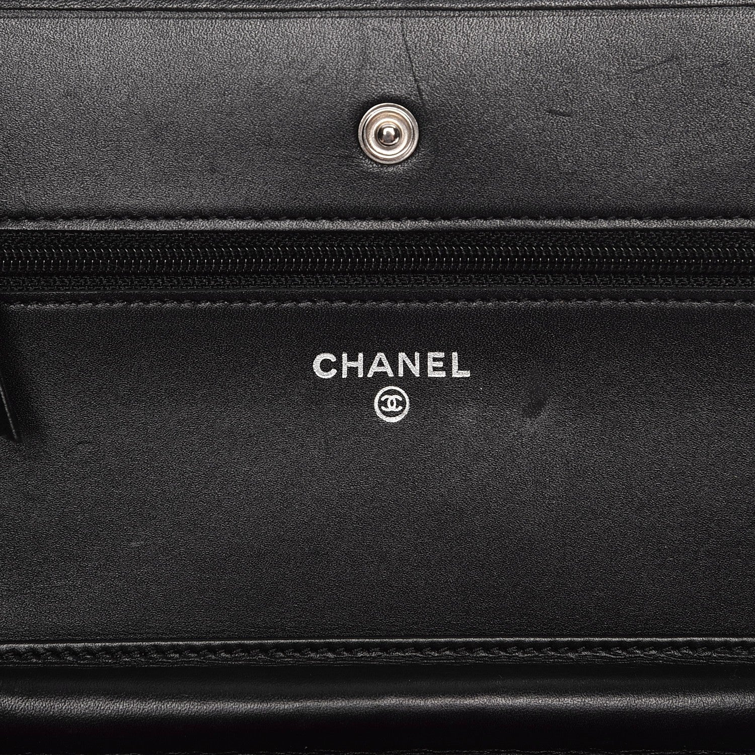 Chanel Calfskin Quilted Cambon Wallet On Chain WOC Black 6 of 10