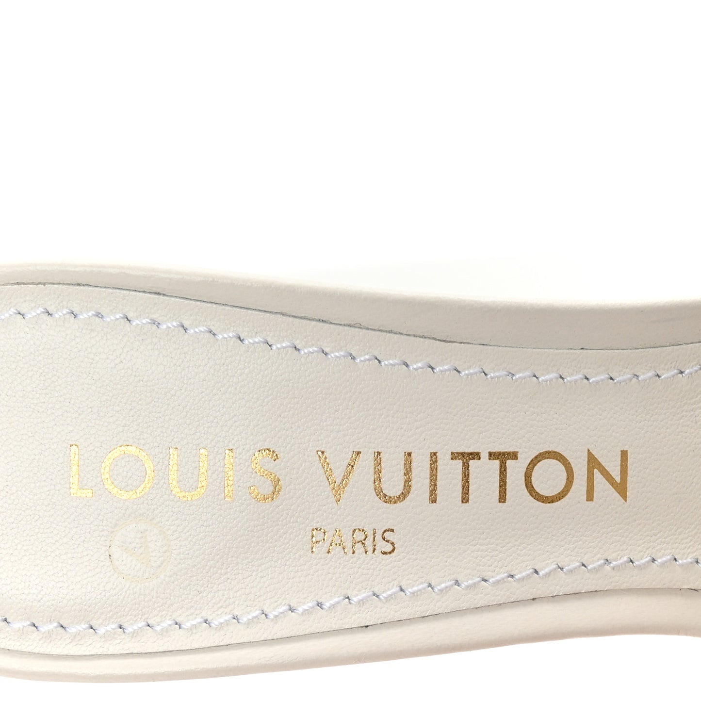 Lambskin Embossed Monogram By The Pool Revival High Heel Mules 38 White Blue Purple