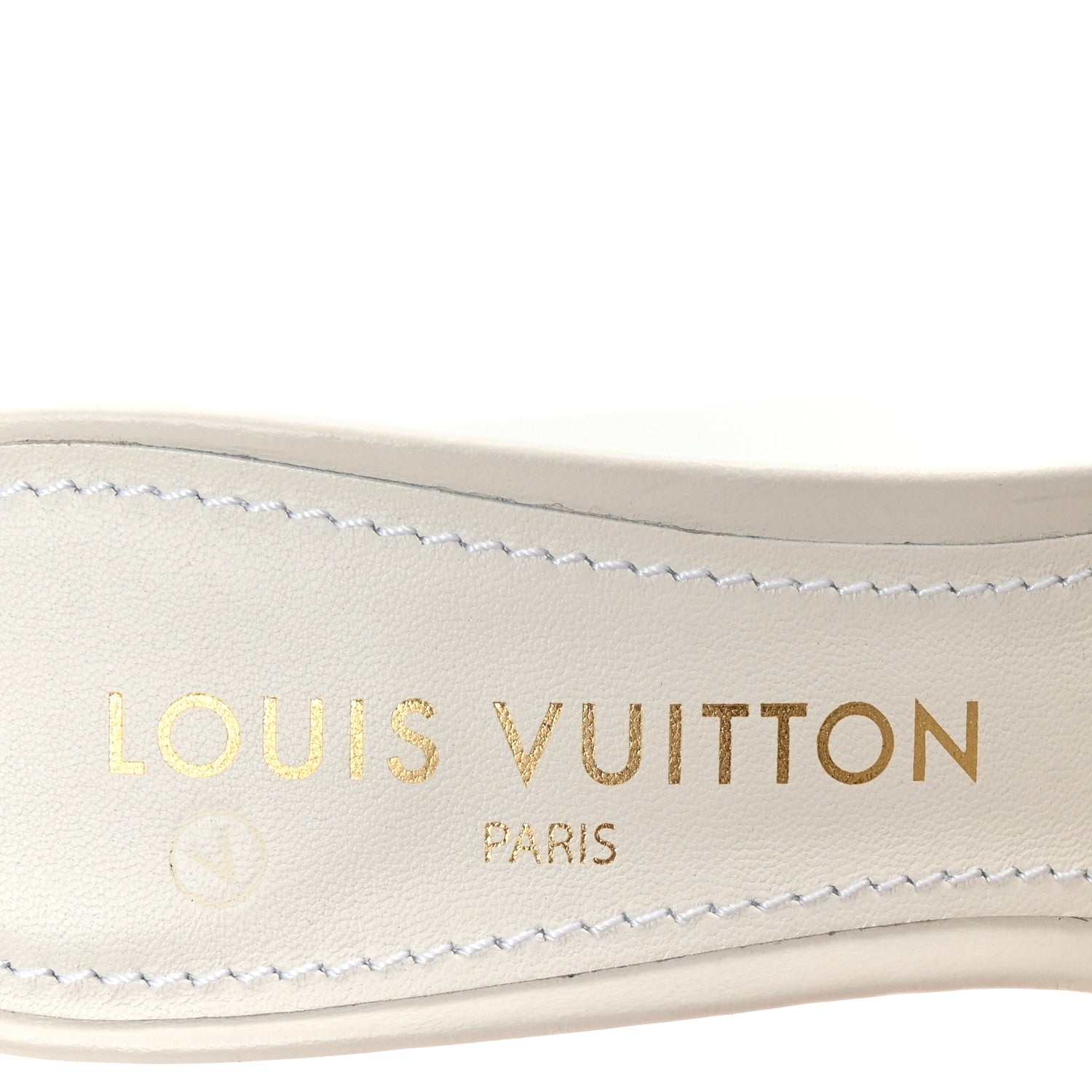 Louis Vuitton Lambskin Embossed Monogram By The Pool Revival High Heel Mules 38 White Blue Purple 8 of 10