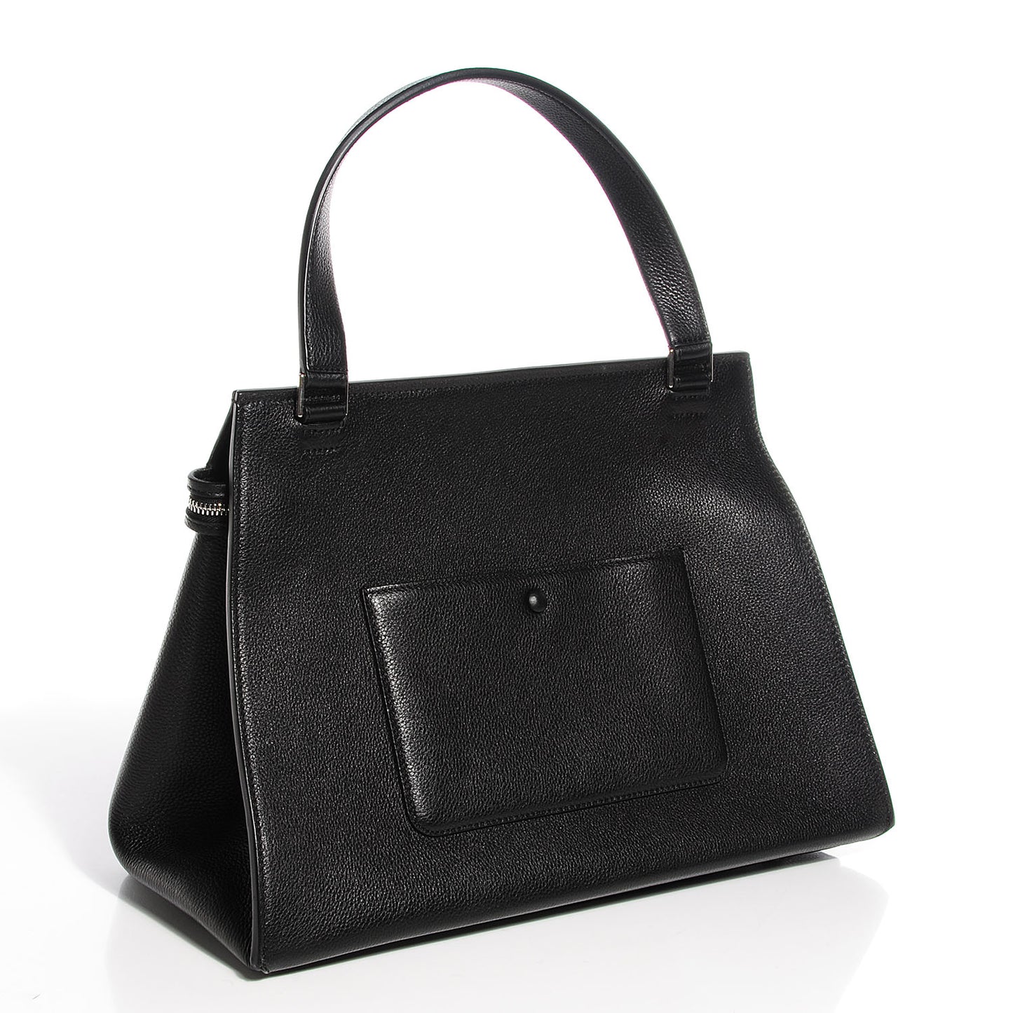 Grained Calfskin Large Edge Shoulder Bag Black