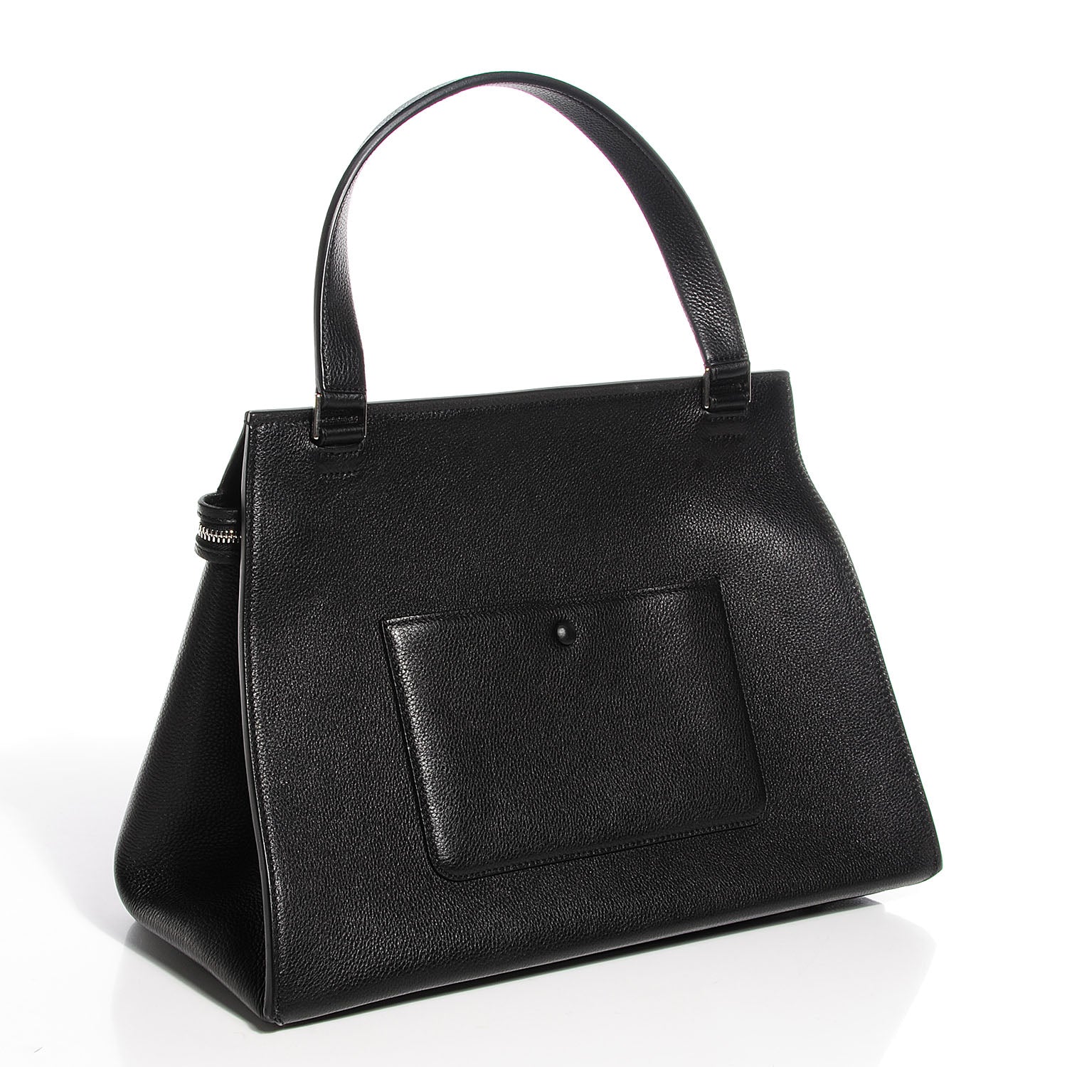 Celine Grained Calfskin Large Edge Shoulder Bag Black 3 of 8