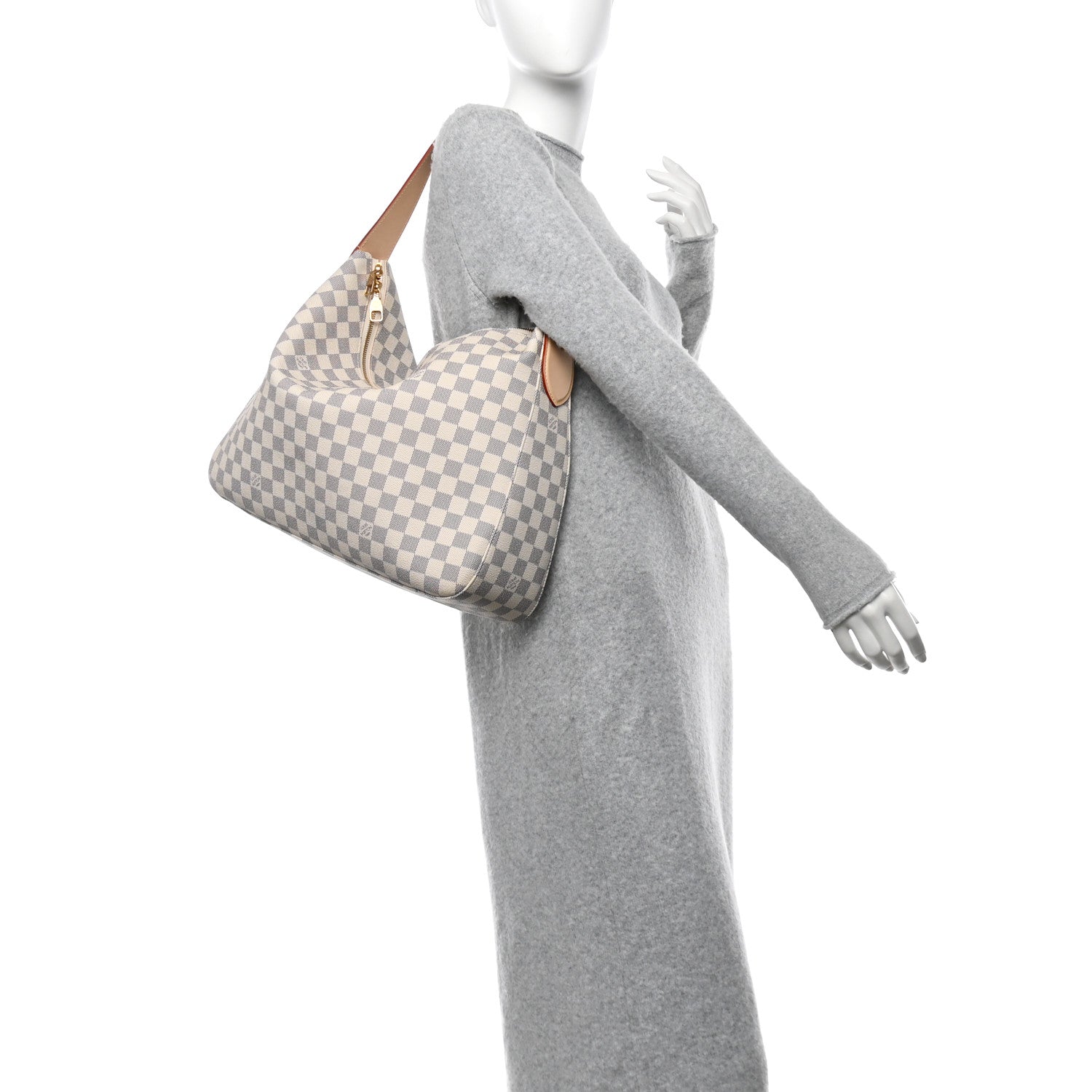 Louis Vuitton Damier Azur Slouchy MM 2 of 10