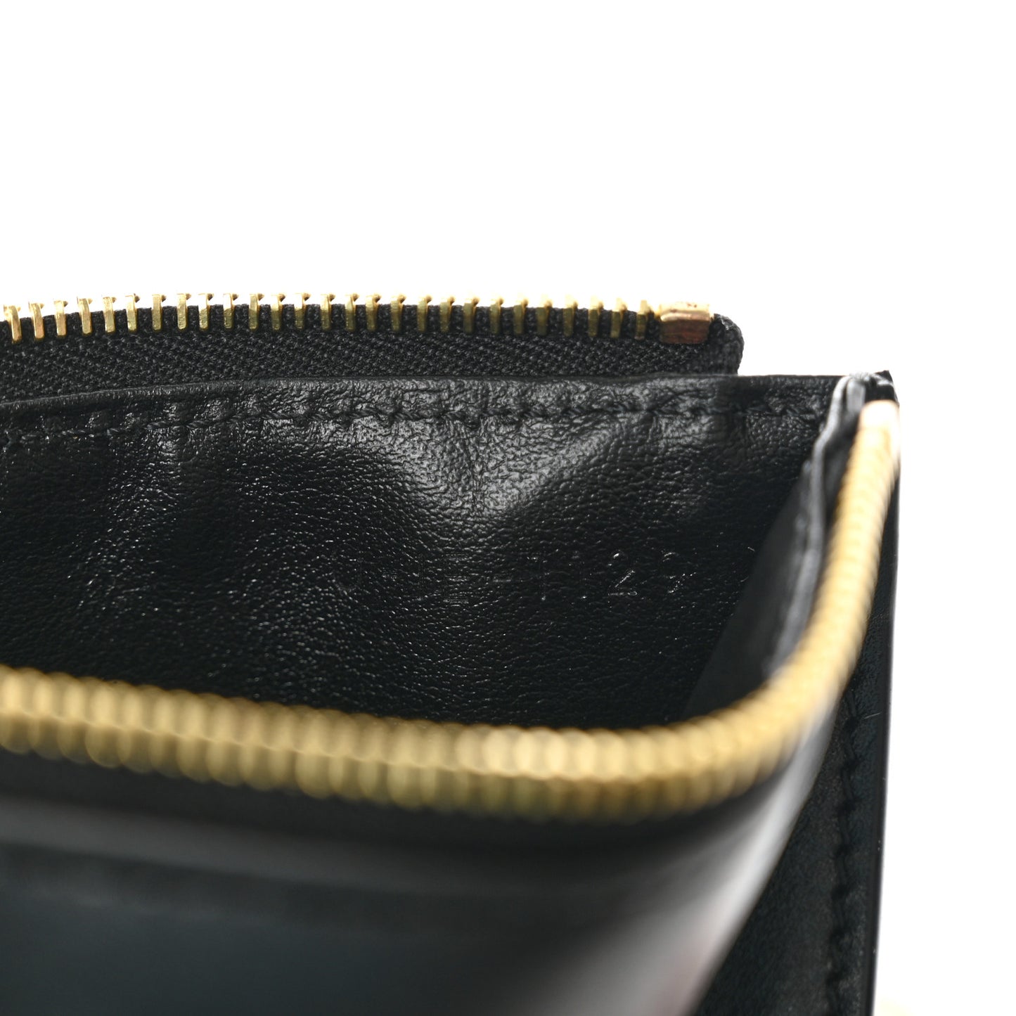 Shiny Smooth Calfskin C Phone Holder Wallet On Chain Bag Black