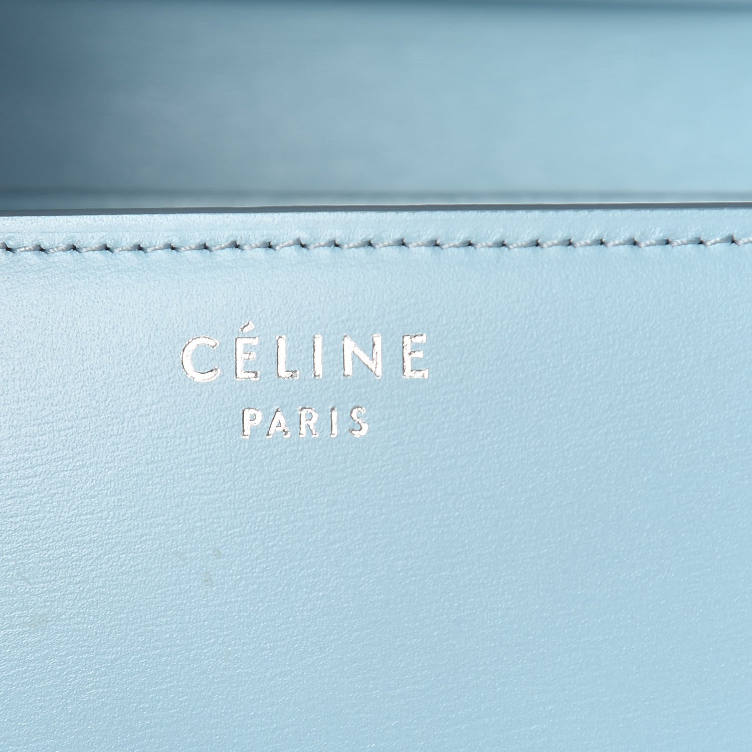 Celine Smooth Calfskin Small Classic Box Flap Bag Azur 8 of 13
