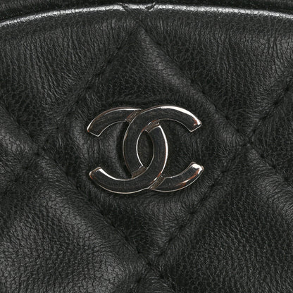 Chanel Lambskin Quilted Zip Around Classic Coin Purse Black 8 of 11