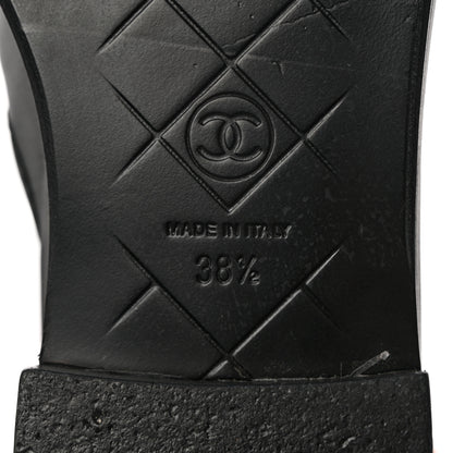 Chanel Lambskin Quilted CC Turnlock Loafers 38.5 Black 6 of 16