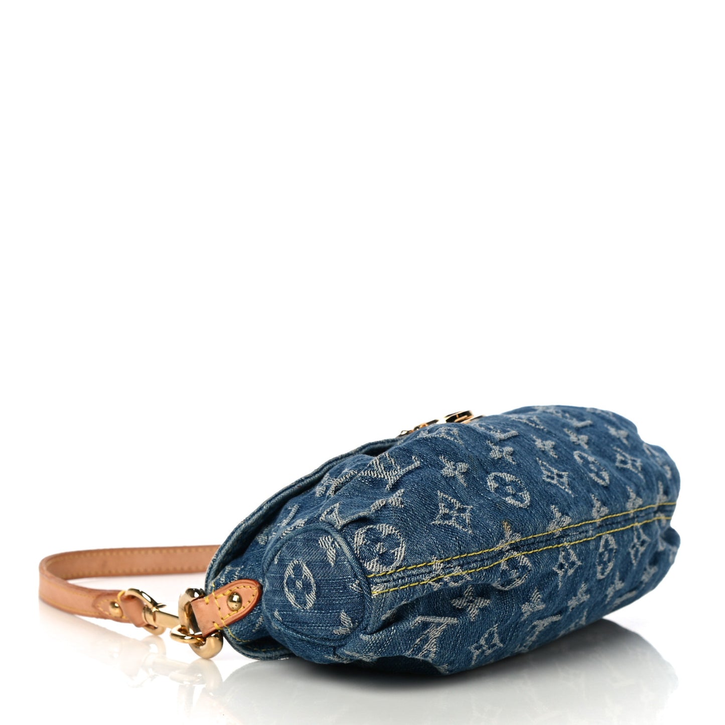 Monogram Denim Mini Pleaty Blue
