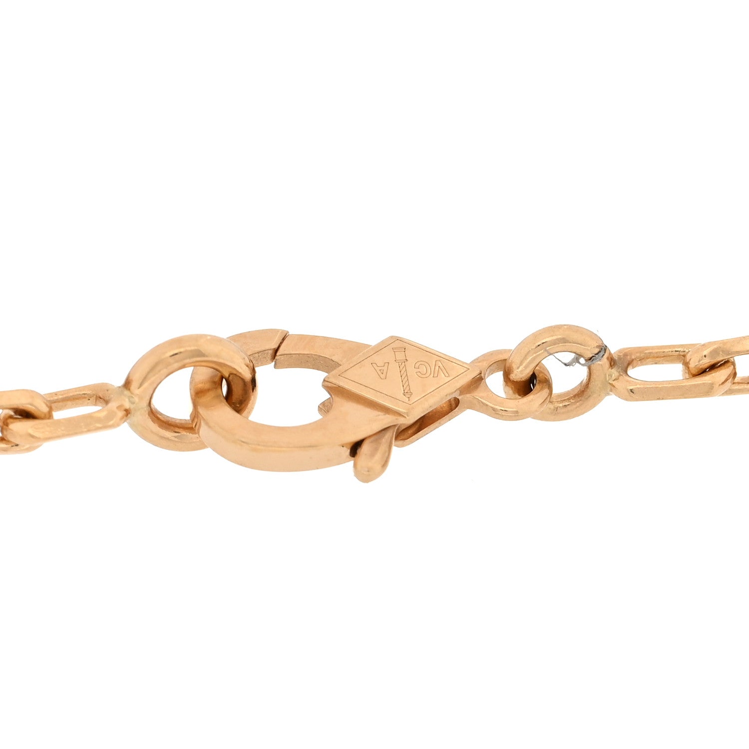Van Cleef & Arpels 18K Yellow Gold Mother of Pearl 5 Motifs Vintage Alhambra Bracelet 3 of 4