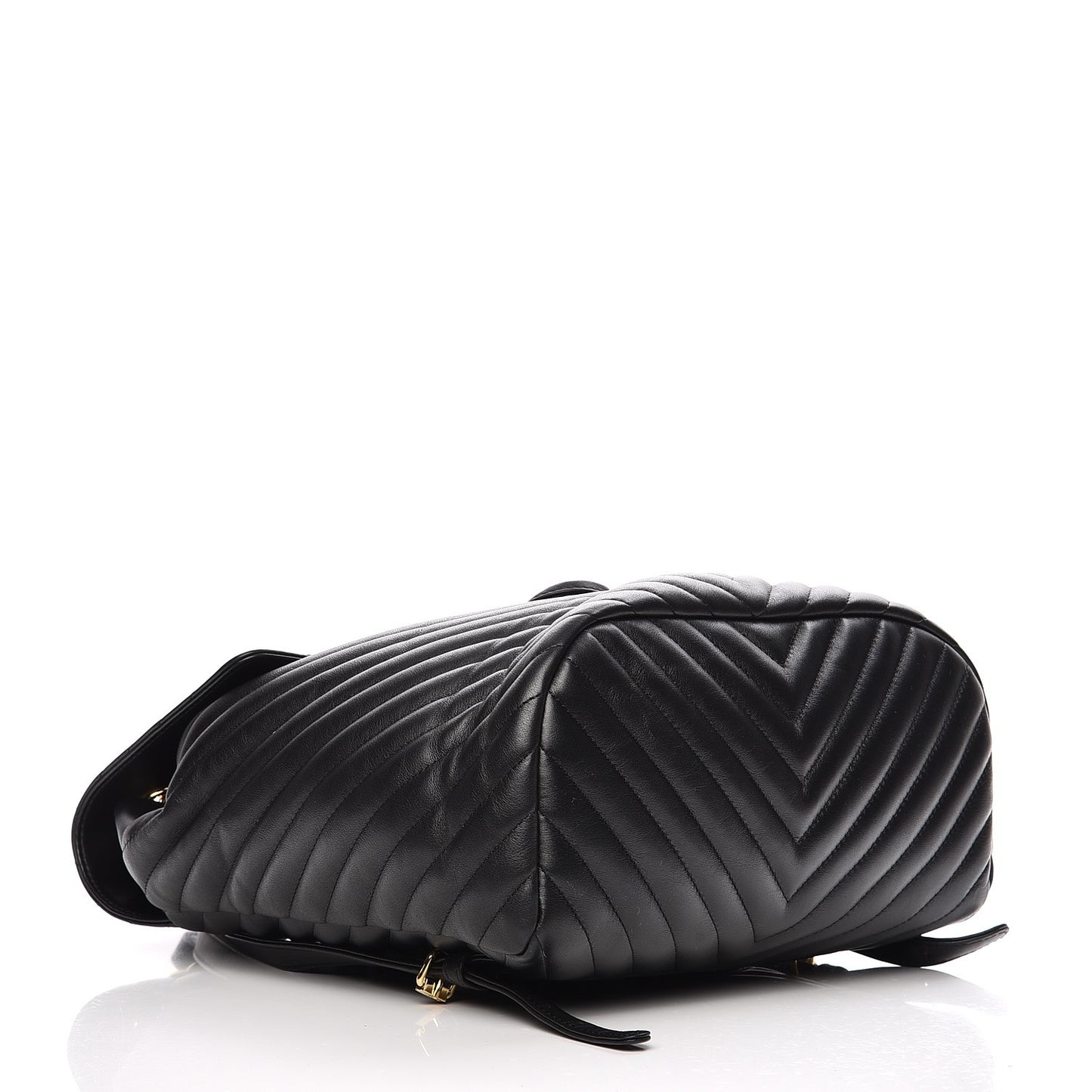 Calfskin Chevron Quilted Large Urban Spirit Backpack Black