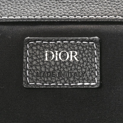 Christian Dior Grained Calfskin Saddle Drawstring Backpack Black 6 of 8