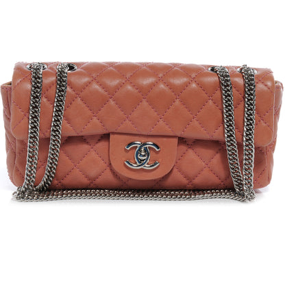 Chanel Leather East West Flap Bag Pink 1 of 7