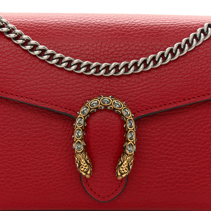 Gucci Calfskin Mini Dionysus Chain Wallet Hibiscus Red 8 of 10