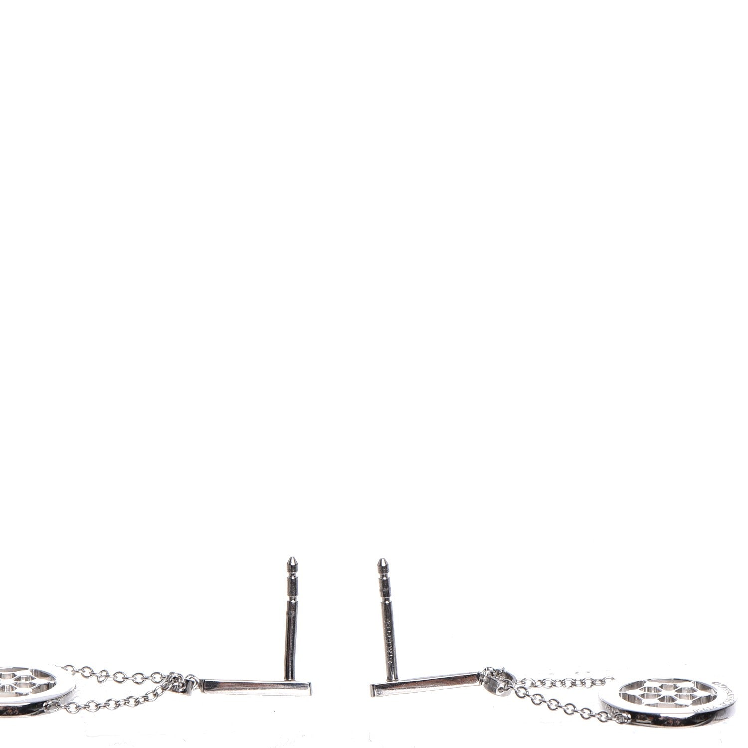 Tiffany Platinum Diamond Voile Drop Earrings 4 of 9