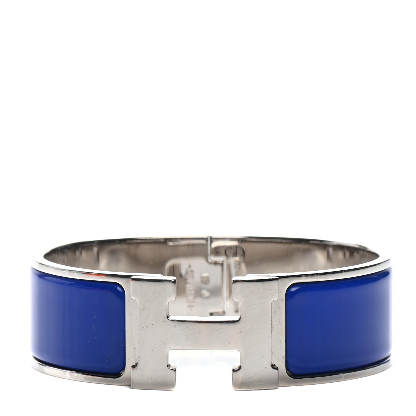 Enamel Wide Clic Clac H Bracelet PM Bleu Electrique