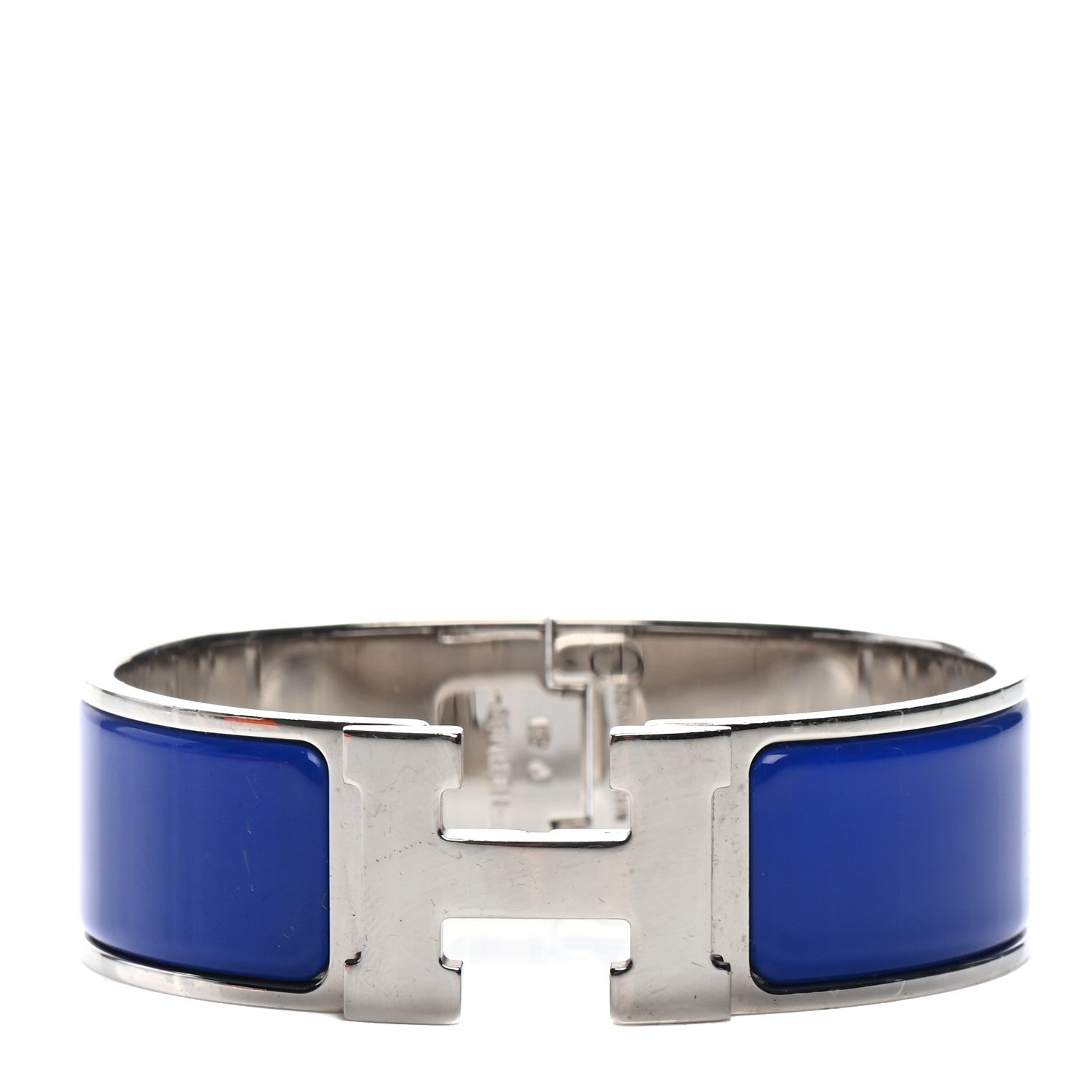 Hermes Enamel Wide Clic Clac H Bracelet PM Bleu Electrique 1 of 4