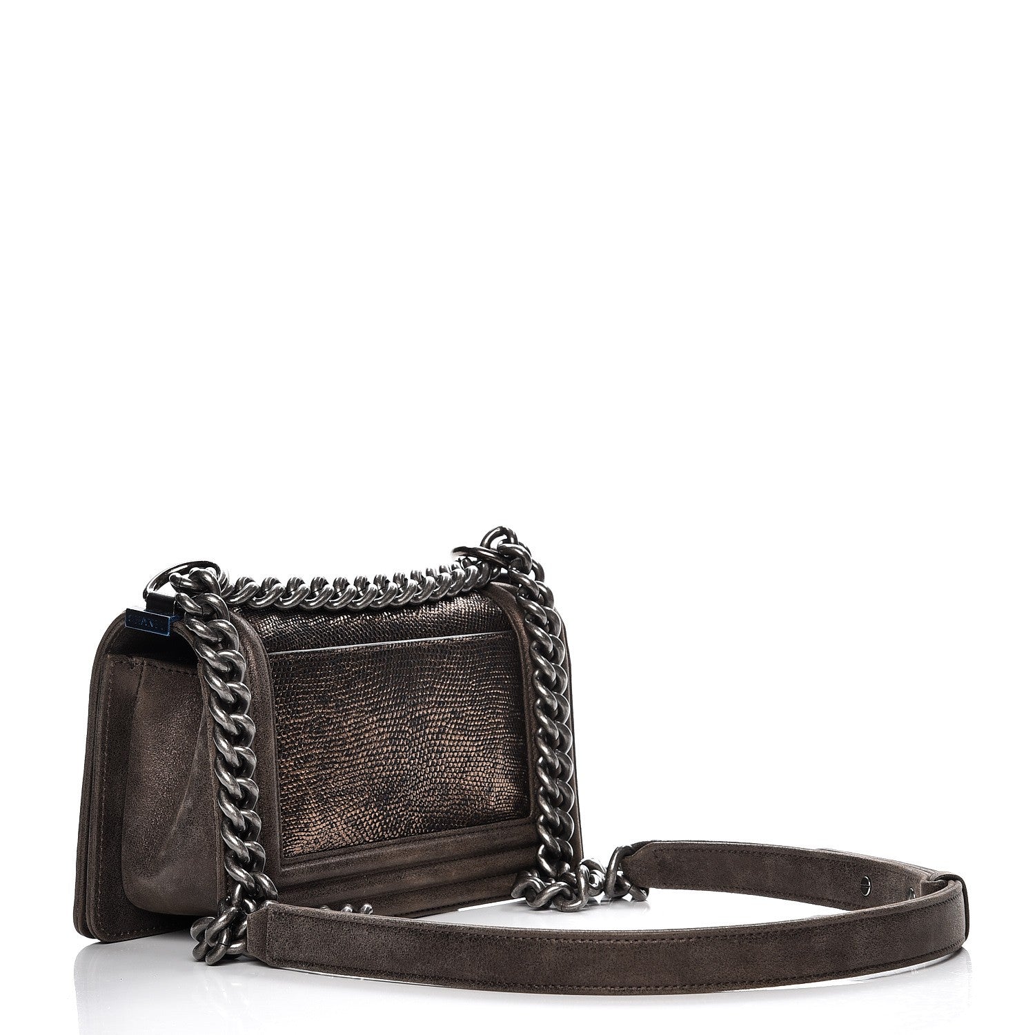 Chanel Metallic Lizard Iridescent Calfskin Small Boy Flap Bronze 3 of 7