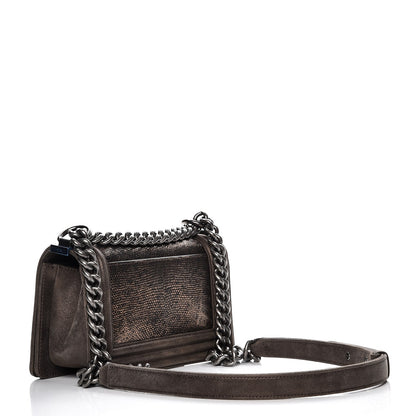 Chanel Metallic Lizard Iridescent Calfskin Small Boy Flap Bronze 3 of 7