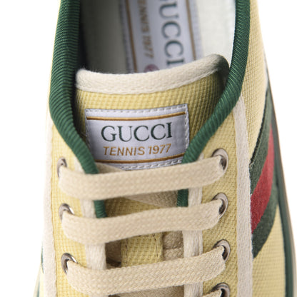 Gucci Canvas Web Womens 1977 Tennis Sneakers 37.5 Burro Mystic White 10 of 11