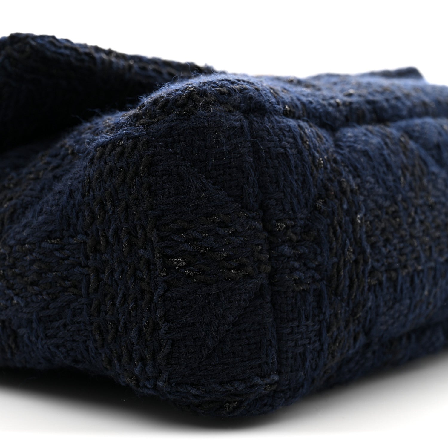 Chanel Tweed Quilted Large Chanel 19 Flap Navy Blue 9 of 10