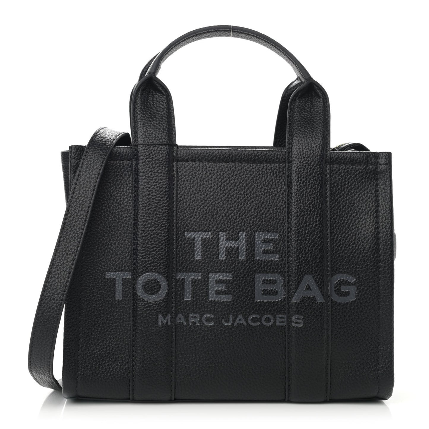 Grained Calfskin Mini The Tote Bag Black