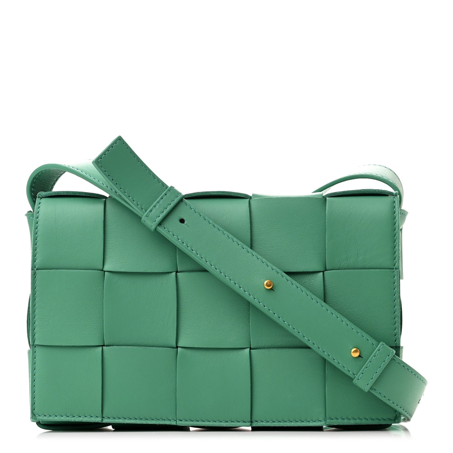 Lambskin Maxi Intrecciato Cassette Crossbody Bag Mermaid