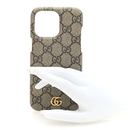 Gucci GG Supreme Monogram Ophidia iPhone 15 Pro Max Phone Case Beige Ebony 2 of 6