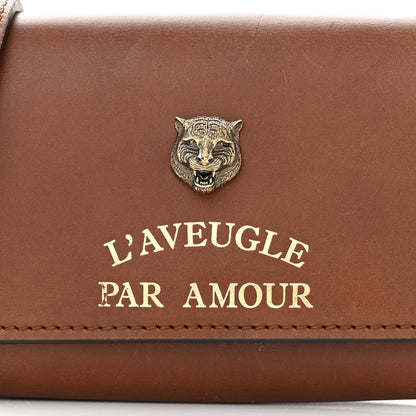Gucci Calfskin Animalier L'Aveugle Par Amour Mini Shoulder Bag Brown 7 of 11