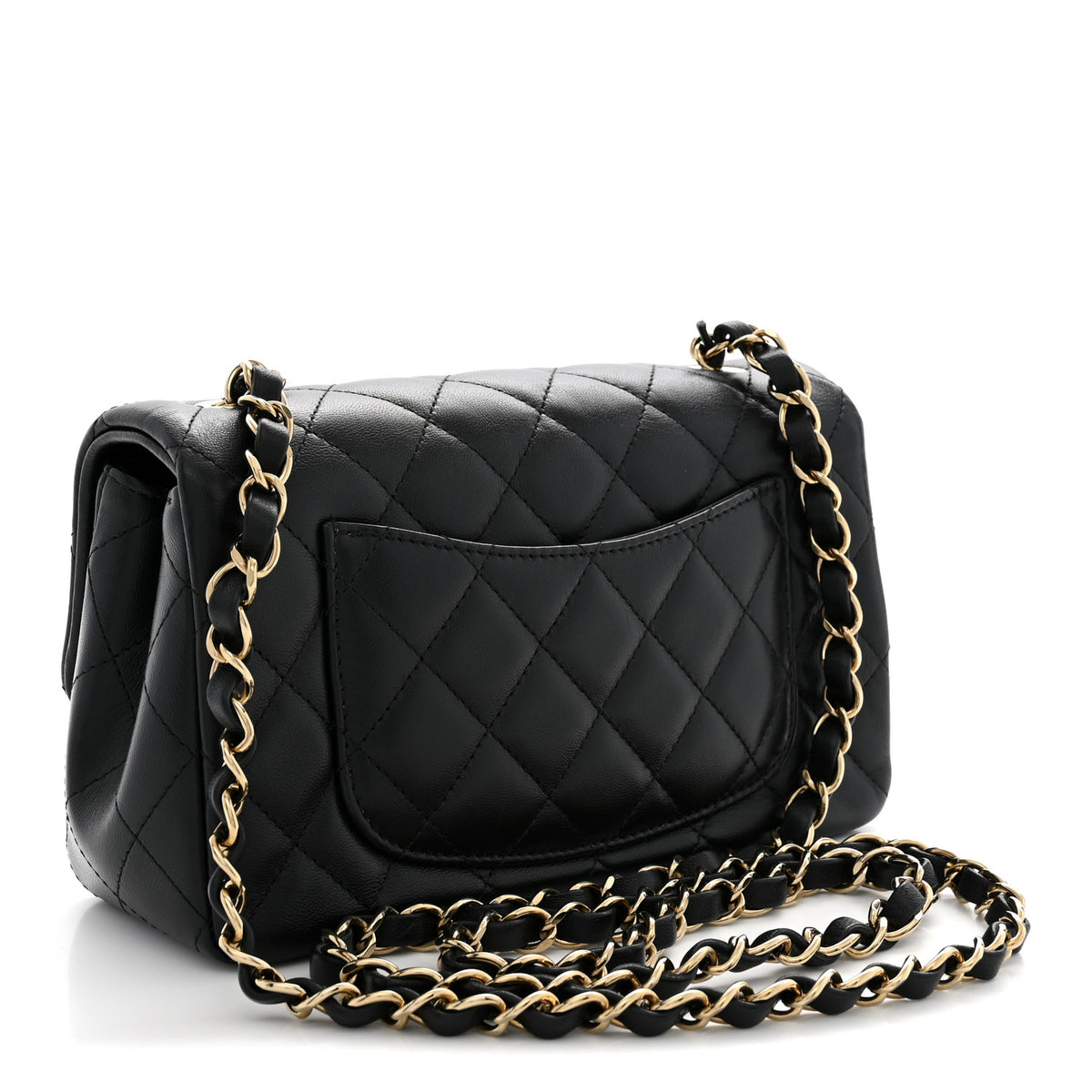 Chanel Lambskin Quilted Mini Rectangular Flap Black 3 of 11