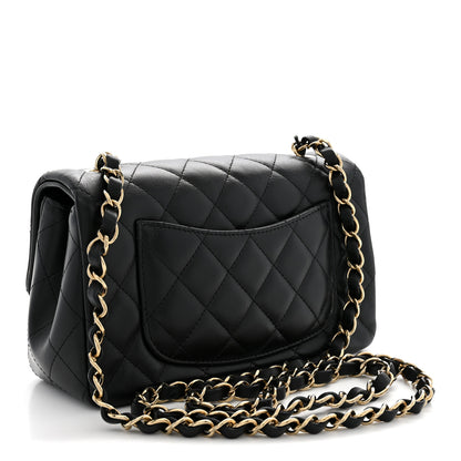 Chanel Lambskin Quilted Mini Rectangular Flap Black 3 of 11